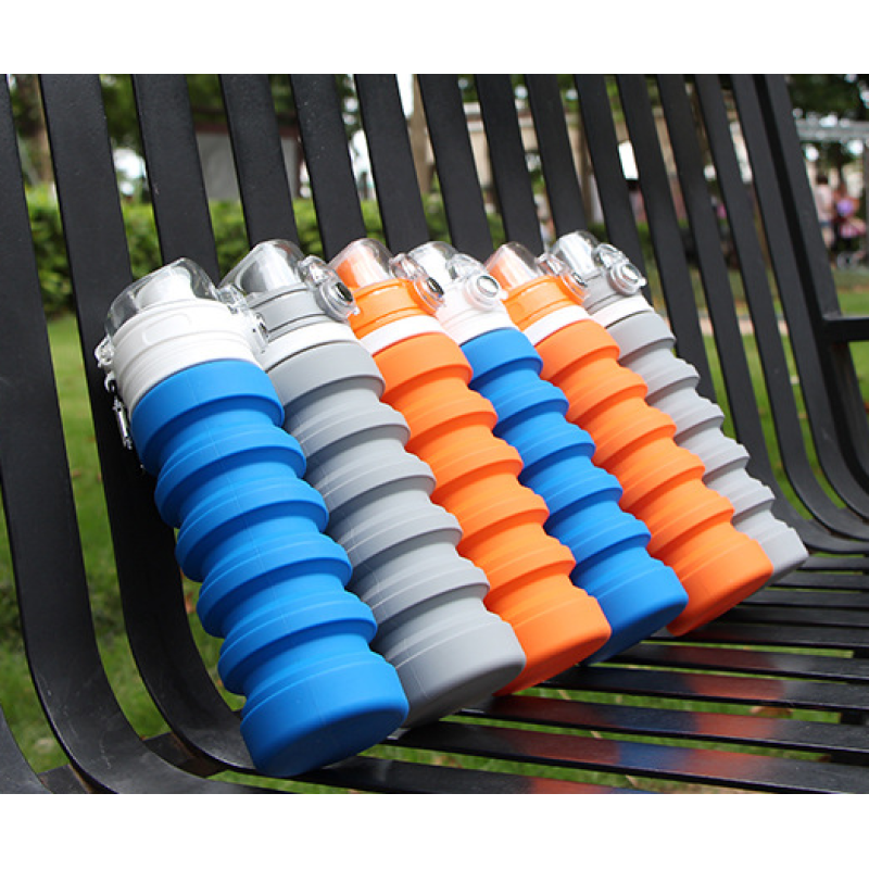 Collapsible Silicone Sports Water Bottle