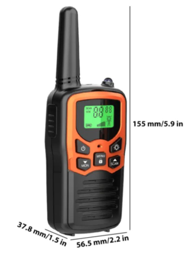 Long Range 10KM Walkie Talkie Set with Flashlight